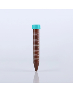 15 mL Centrifuge Tubes, Amber Color, Rack